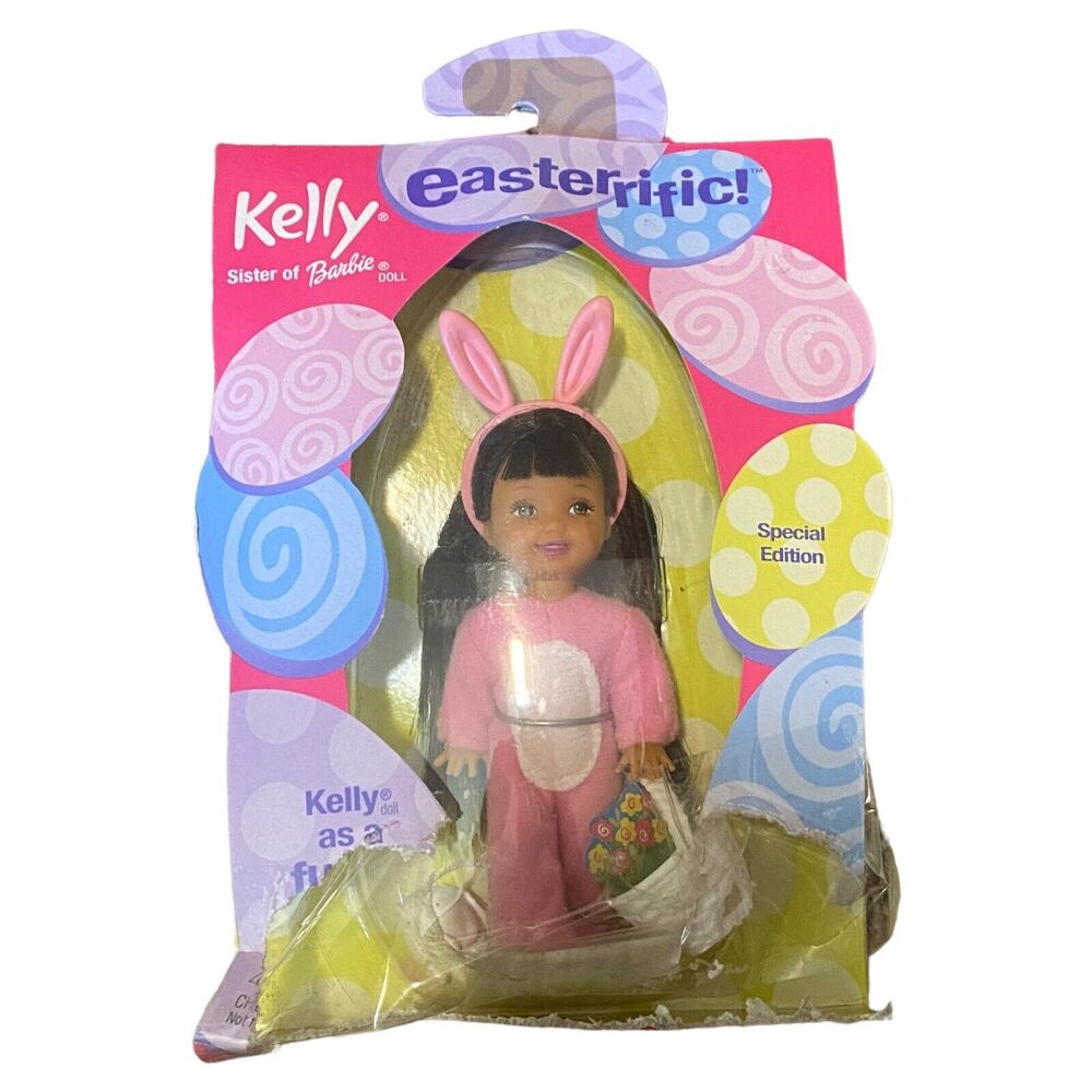 VTG 2000 Easterrific Kelly Funny Bunny Doll Mattel New in Package Damaged 28575